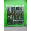 Porte issue de secours en cristal souple transparent 