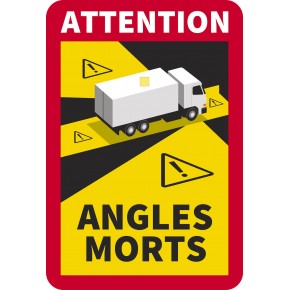 Signalétique Angles morts pour semie remorque 