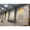 Bâche de séparation en intérieur de bâtiment industriel