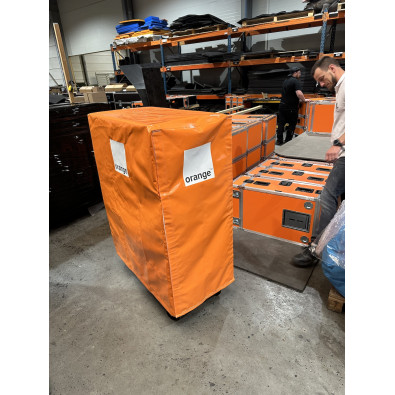 Housse de protection pour flight case avec marquage 