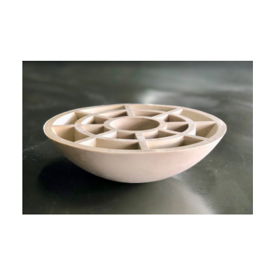 Coupole de mât seule, vue de dessous, diamètre 15cm, coloris sable.